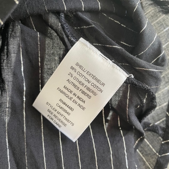 love, Fire • Silver Pinstripe Blouse • NWT - Picture 6 of 8